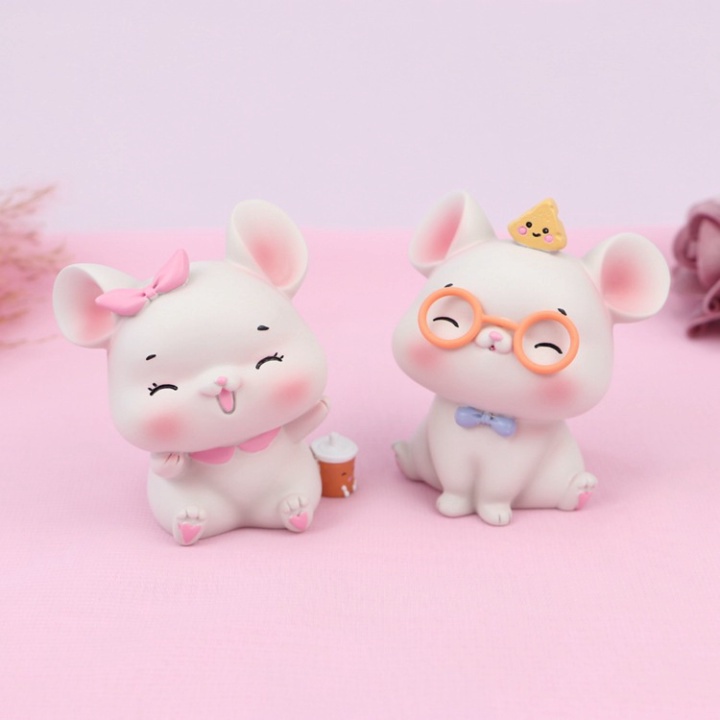phụ kiện bánh sinh nhật [FREESHIP] Chuột cute dễ thương trang trí bánh sinh nhật