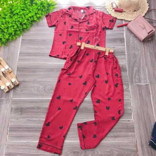 Combo bộ lụa tay cộc quần dài