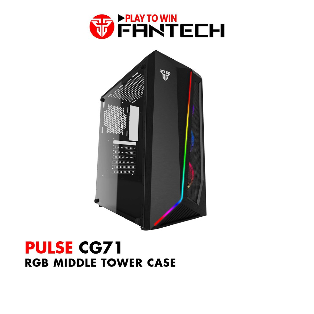 [Mã BMLTA50 giảm 10% đơn 150K] Vỏ case máy tính Fantech CG71 PULSE LED RGB Siêu Đẹp - Hãng phân phối chính thức