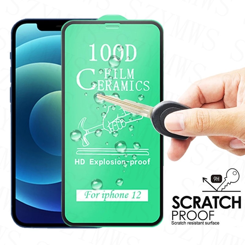 Miếng Dán Bảo Vệ Màn Hình Bằng Gốm Cho iphone 11 12 13 14 15 pro max plus 12 13 mini x xr xs max 7 8 plus