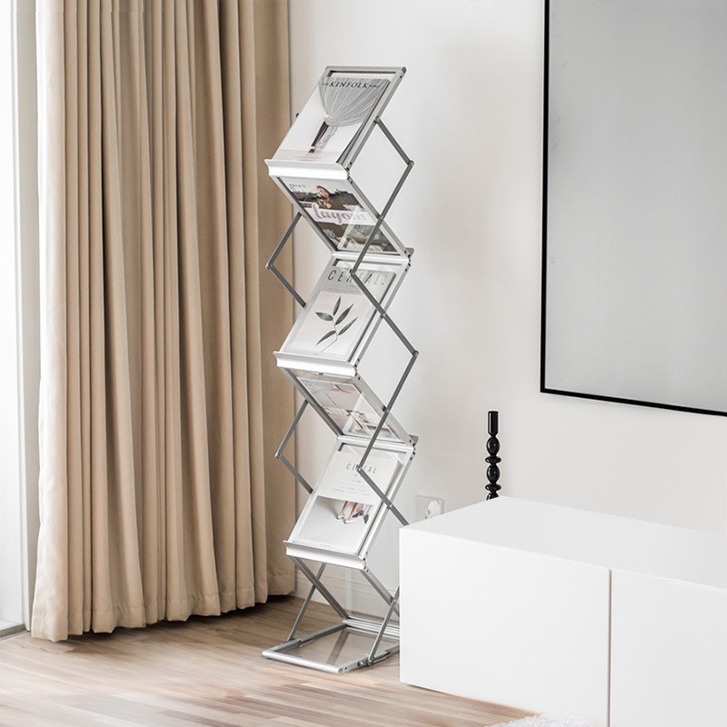 Kệ ziczac để tạp chí phụ kiện chụp ảnh bằng kim loại cao cấp hàng đẹp - PB51