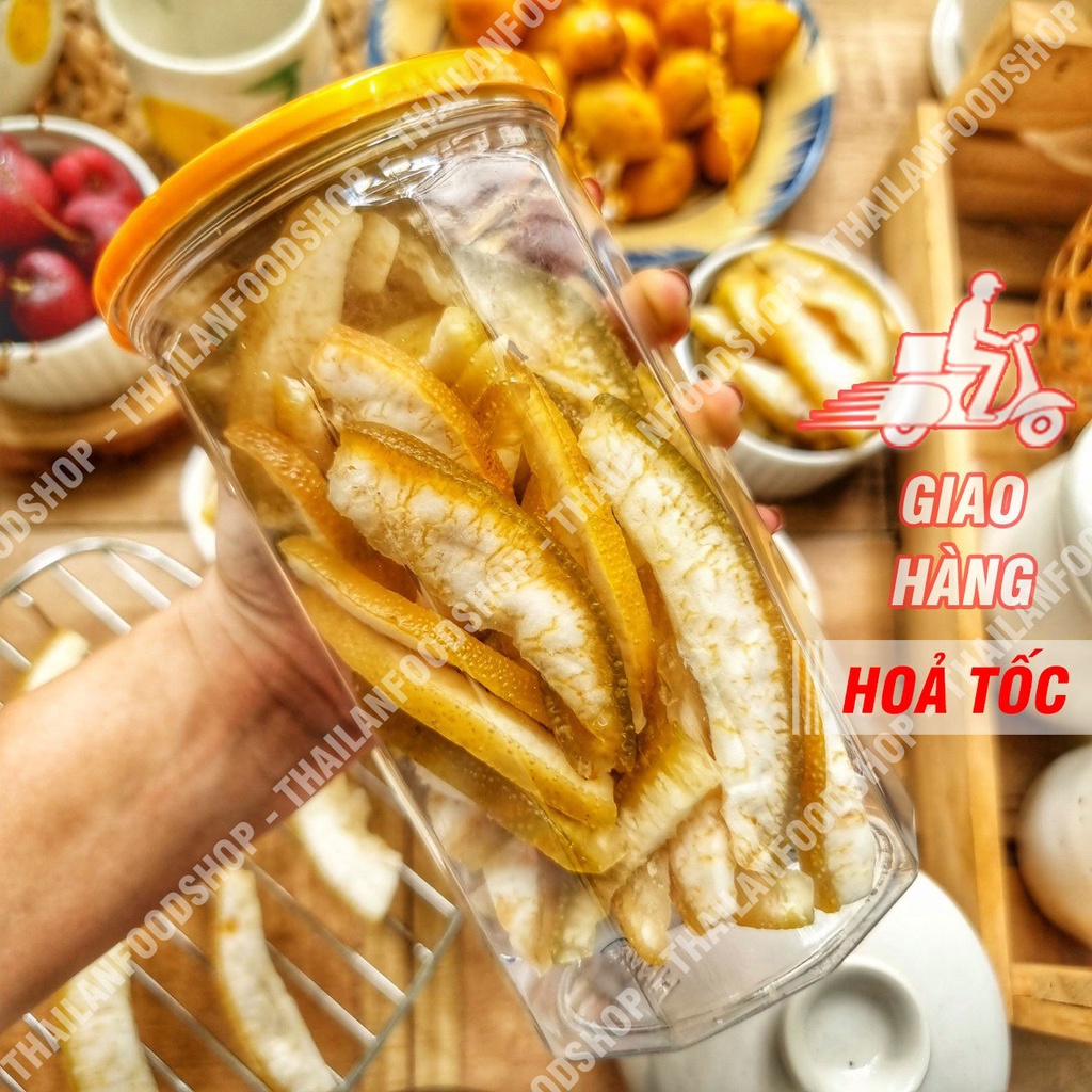 Vỏ Bưởi Non Sấy Đường Phèn - Lon 300gram