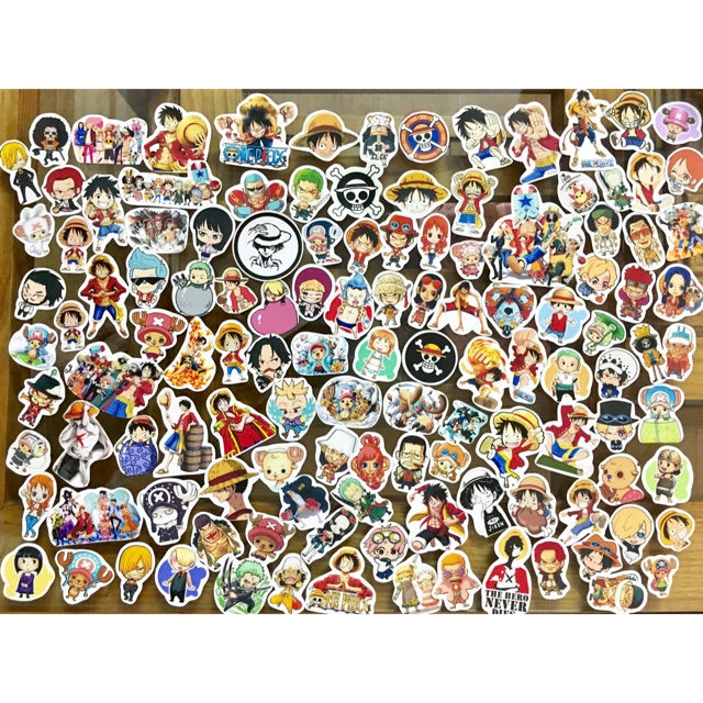 Sticker one piece 20-50 ép lụa chống nươcs xươcs bay màu cái bóc dán nhiều mẫu ngẫu nhiên