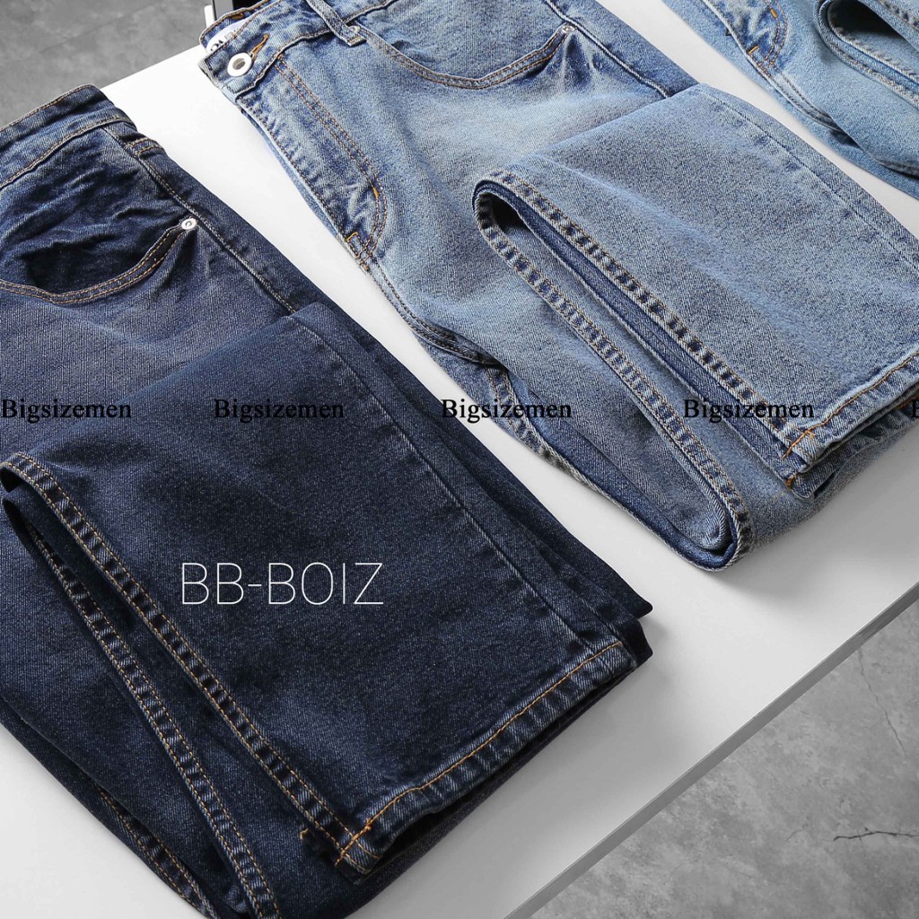 Quần jean nam thời trang bigsize < 130kg - Trơn | BigBuy360 - bigbuy360.vn
