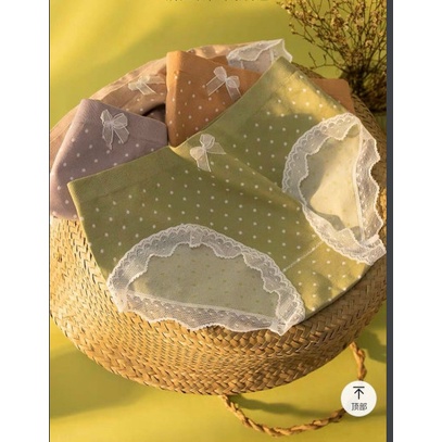 Quần lót nữ cotton viền ren  cực đẹp thoáng mát mềm mịn- QL42