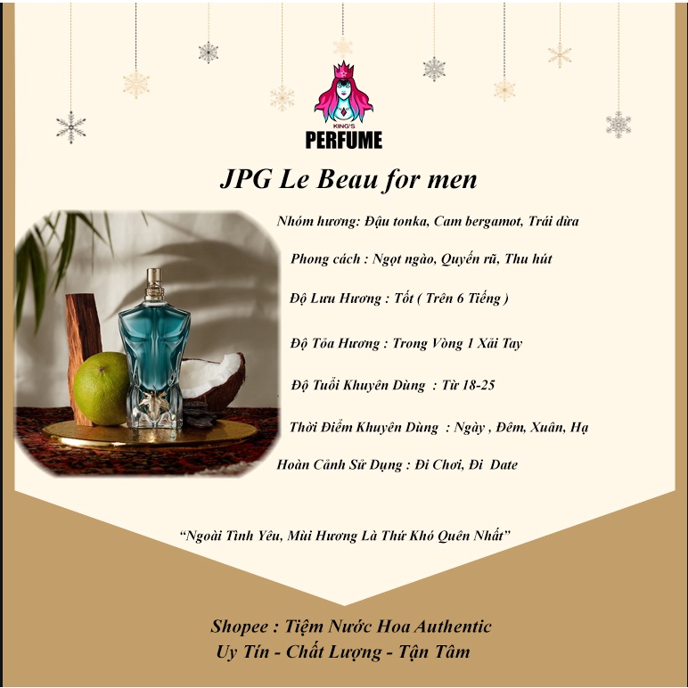 [Chính Hãng] Nước Hoa 𝐋𝐞 𝐁𝐞𝐚𝐮 𝐟𝐨𝐫 𝐦𝐞𝐧