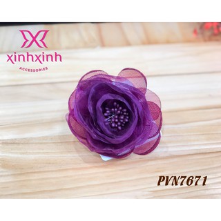 Hoa trà lụa cài áo, váy cao cấp