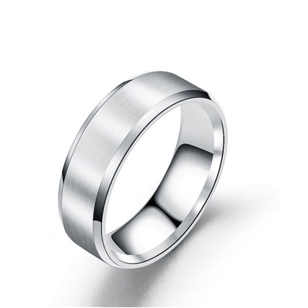 Nhẫn nam nữ, nhẫn trơn thép titan không gỉ, thời trang cá tính cực ngầu