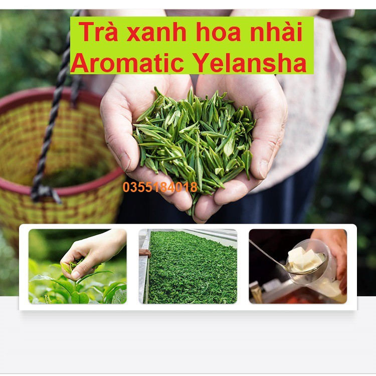 Lục trà nhài Aromatic Yelanshan Pha chế trà sữa - trà hoa quả thơm ngon vị hoa nhài Túi 500g