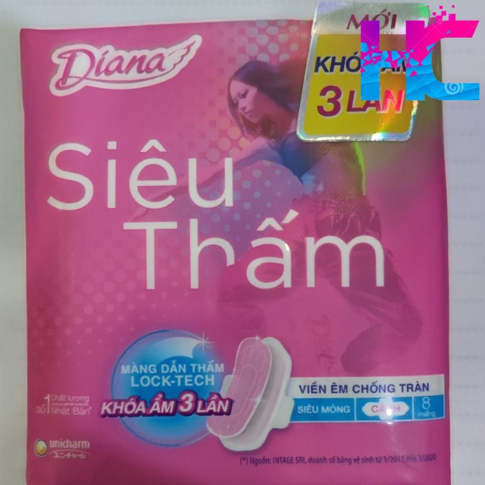 Băng vệ sinh Diana siêu thấm siêu mỏng cánh và không cánh