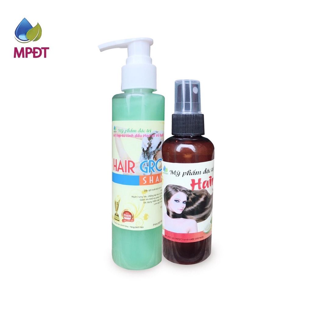 Bộ 2 Gội + Xịt Tinh Dầu Bưởi An Toàn Chiết Xuất Hương Hoa Bưởi Kích Mọc Tóc,Ngăn Rụng Tóc