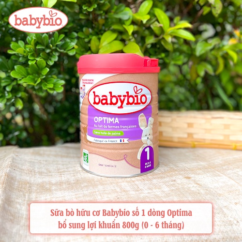 Sữa bò hữu cơ Babybio số 1 dòng Optima bổ sung lợi khuẩn 800g (0 - 6 tháng)