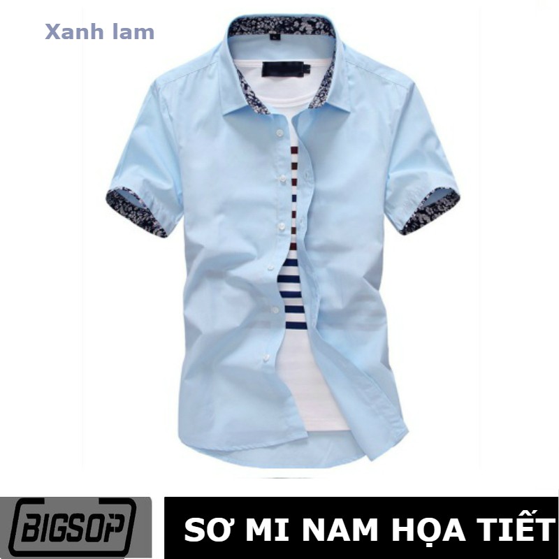 Sơ mi Nam BIGSOP CH01 ngắn tay cổ hoa hàn quốc đủ màu | BigBuy360 - bigbuy360.vn