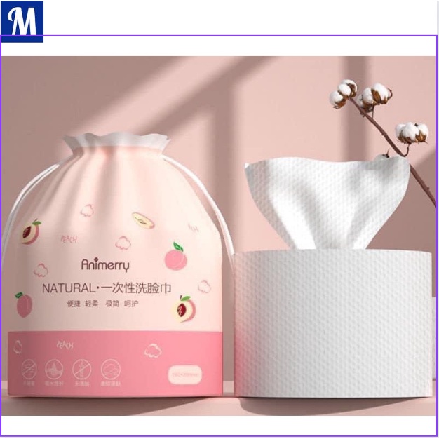 Khăn lau mặt khô đa năng dùng 1 lần mền mại Animerry, khăn tẩy trang ,tiện lợi khi sử dụng