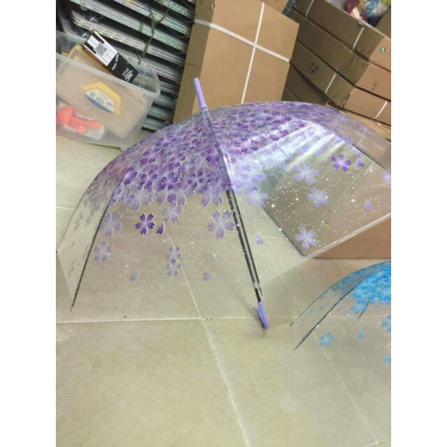 [ SALE TƯNG BỪNG] Ô dù trong suốt hoa văn.