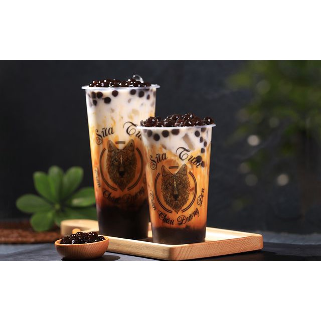 Set Nguyên Liệu Pha Trà Sữa full vị  đào, vải, khoai môn (20Ly)