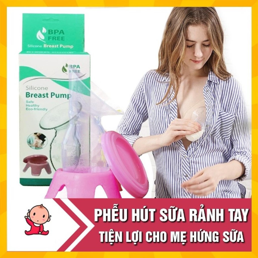 Cốc hứng sữa - hút sữa rãnh tay silicon (nắp và đế đi cùng)