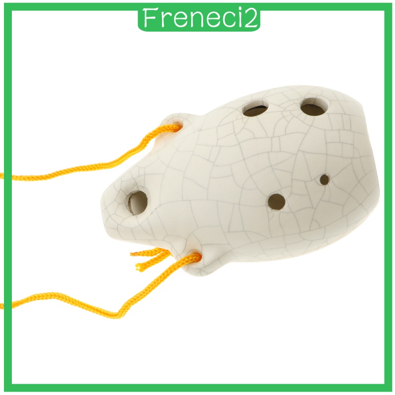 [FRENECI2] Pro 6 Hole Alto C Key Ocarina Ceramic Music Instrument with Lanyard