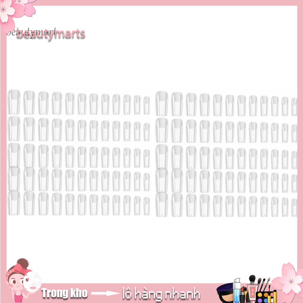 [Hàng mới về] Set 120 móng giả trong suốt thời trang