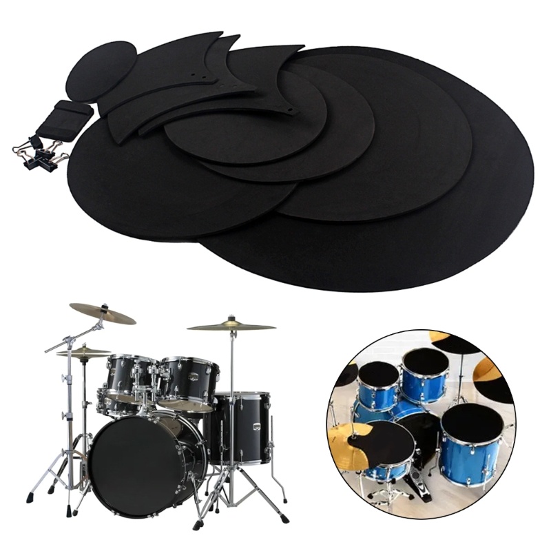 Set 14 Đệm Trống Cymbal Kèm 4 Kẹp Cố Định Tiện Dụng