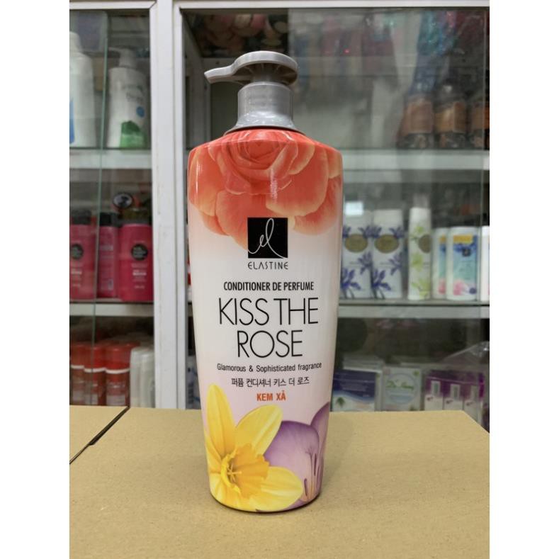 Dầu Xả Double Rich Elastine Kiss The Rose 600ml(Mầu cam)