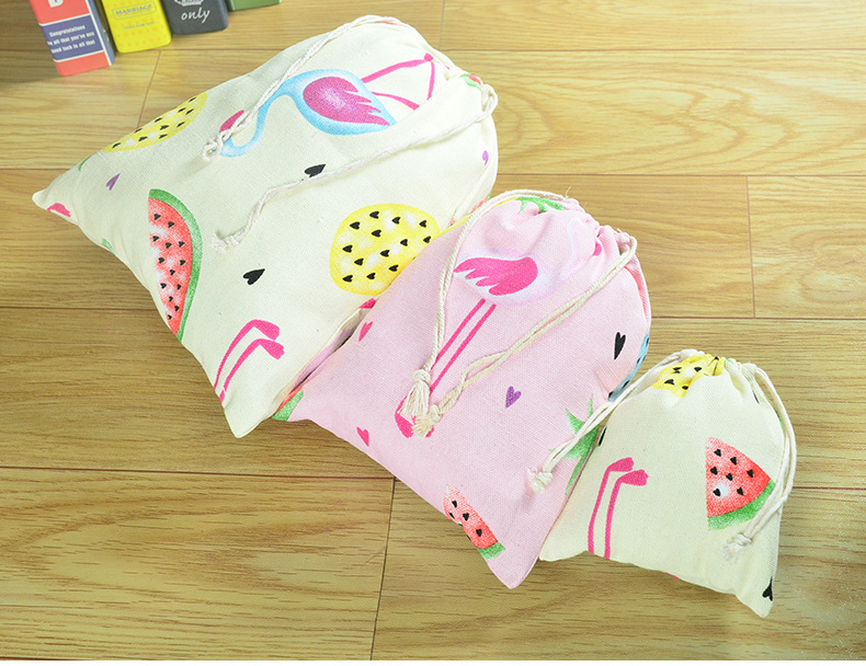 1 túi dây rút đựng đồ du lịch in hình chim hồng hạc