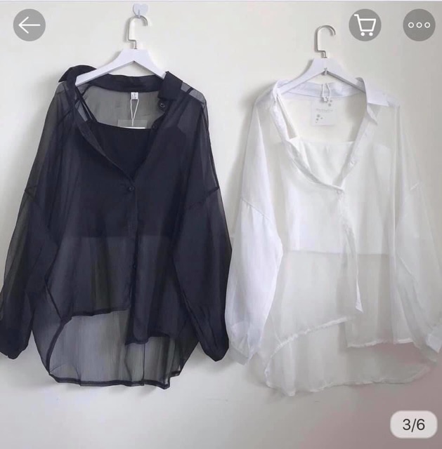 [SIÊU HOT] Set Áo Sơ Mi Nữ Von Lưới TT12