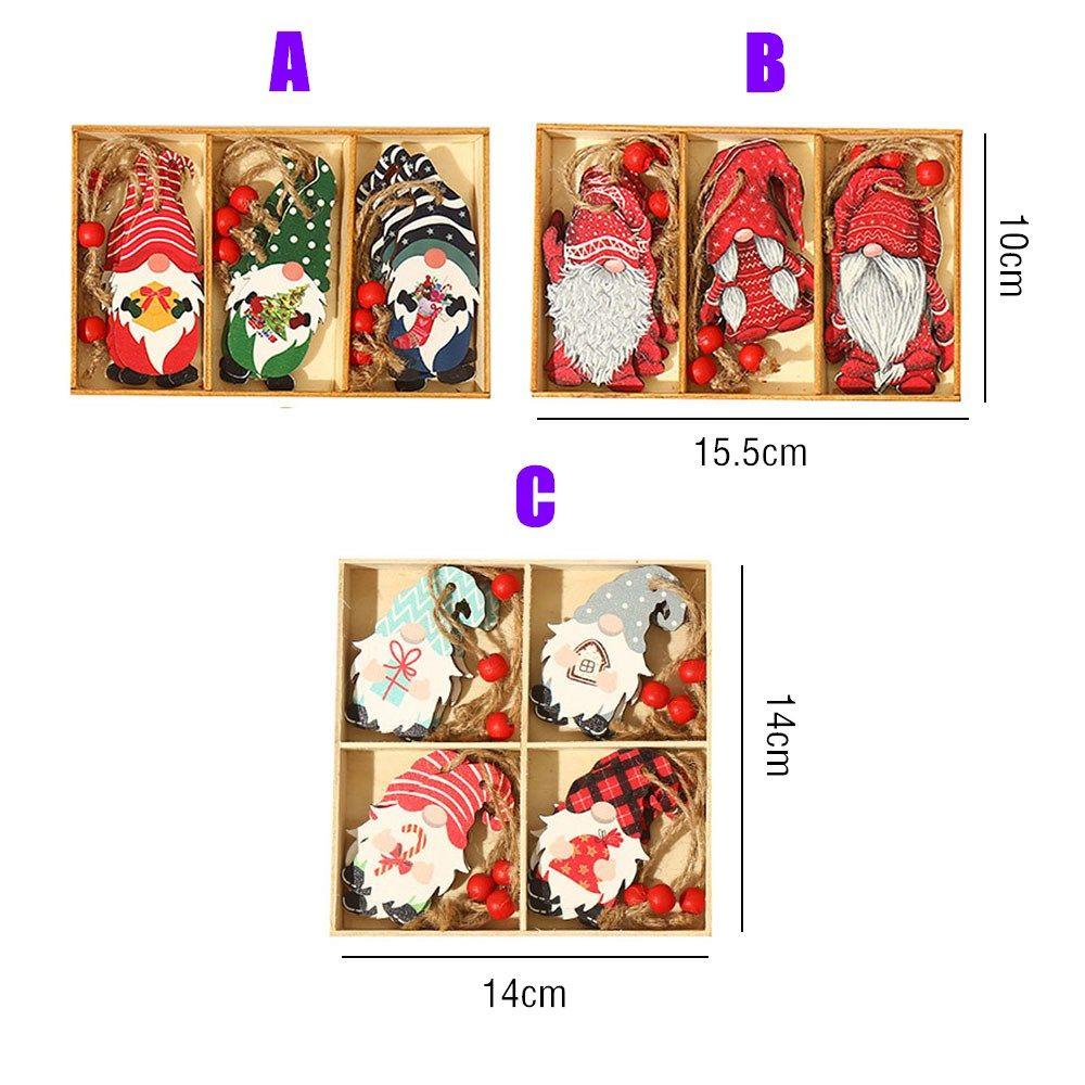 YOLA Bộ 9 / 12 Miếng Gỗ Trang Trí Cây Thông Noel