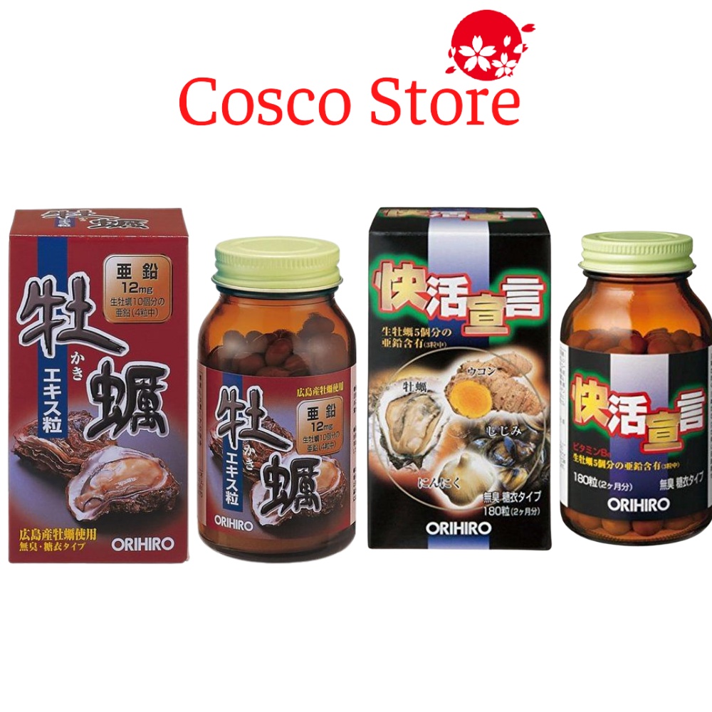 Viên uống tinh chất hàu tươi orihiro Oyster Nhật Bản, tinh chất hàu tươi orihiro, hàu tươi tỏi nghệ