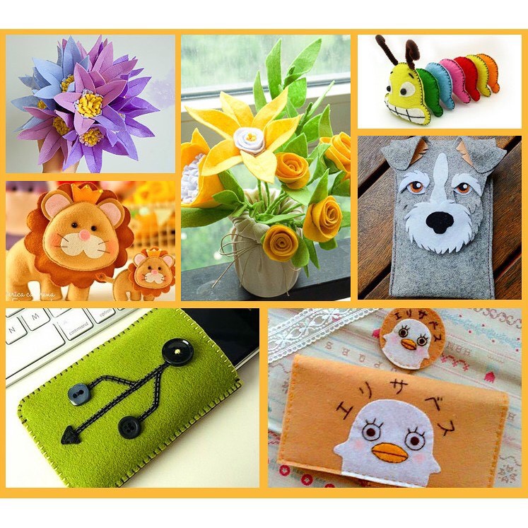 Vải nỉ dạ (felt) làm đồ handmade, đồ thủ công cho trẻ em