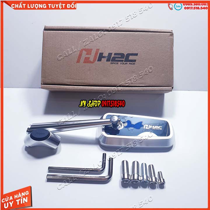 GƯƠNG CHIẾU HẬU H2C CHÍNH HÃNG ĐỦ ỐC VÀ LỤC GIÁC ( GIÁ 1 CHIẾC)