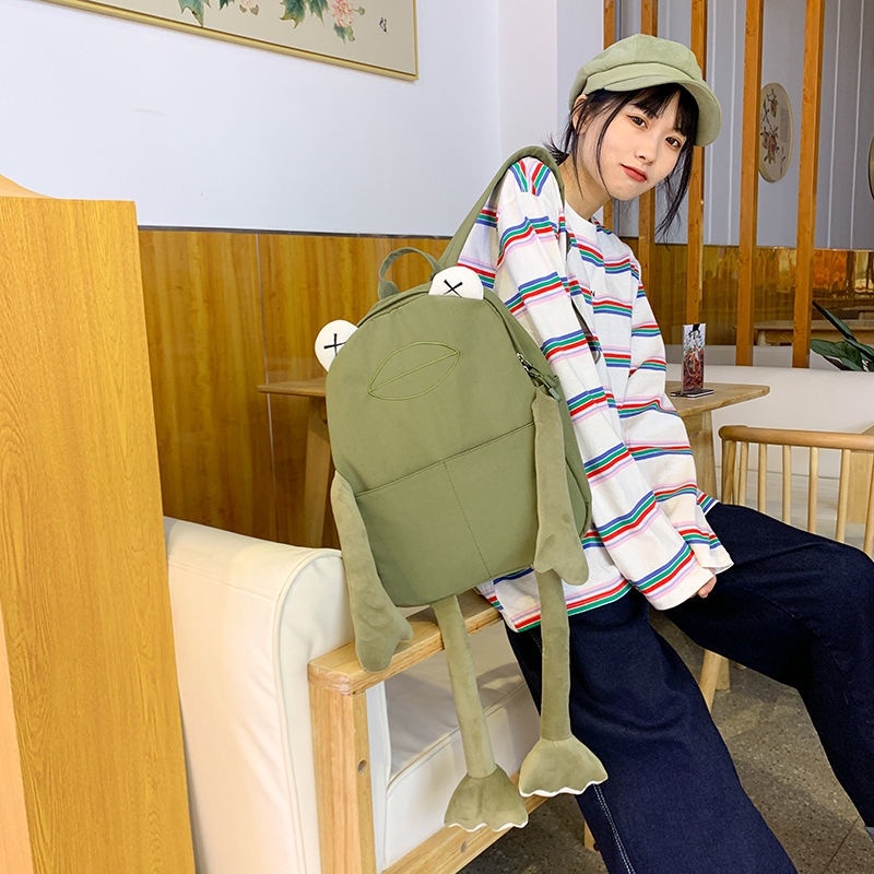 Ba Lô Hình Chú Ếch Hoạt Hình Đáng Yêu Cho Nữ