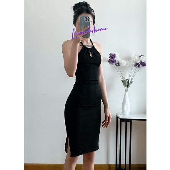 Đầm Body Yếm Giọt Nước Cao Cấp ( Hình Tự chụp) YGN