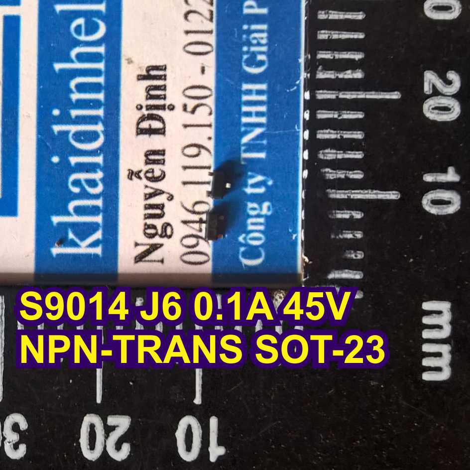 50 con S9014 mã SMD J6 0.1A 45V NPN TRANS thuận SOT-23 kde1536