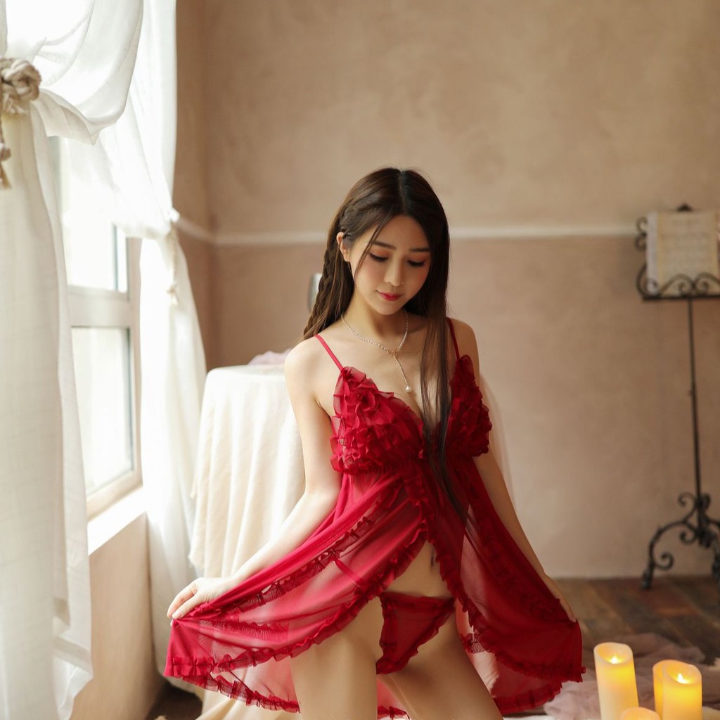 Váy ngủ xẻ tà ren sexy bigsize 40-60kg 🔥Freeship🔥 đồ ngủ vol thun mềm mịn cao cấp sale giá rẻ kèm quần lót nữ lọt khe | WebRaoVat - webraovat.net.vn