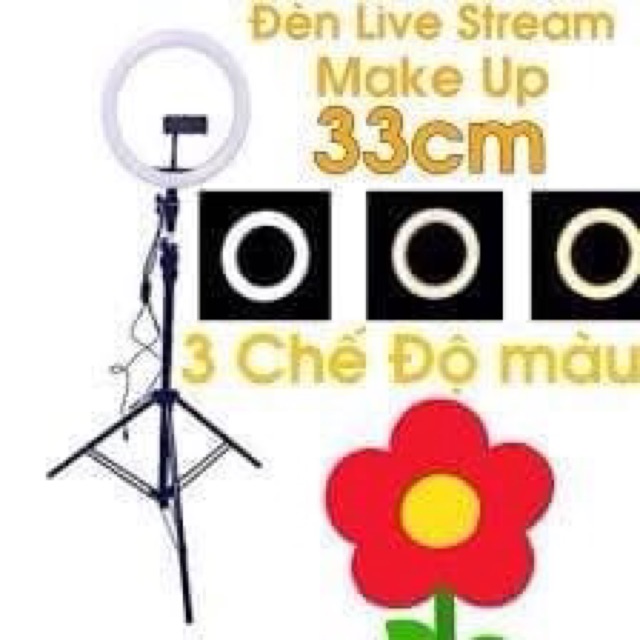 Đèn Livestream 33cm Full Bộ, Hỗ Trợ Bán Hàng, Make Up, Nối Mi