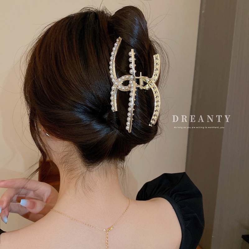 Kẹp Tóc Cá Mập Đính Kim Cương Giả Cao Cấp Thời Trang Hàn Quốc