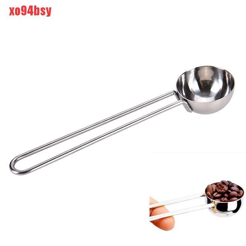 [xo94bsy]1 Pcs Coffee Tea Bean Spoon Stainless Steel Long Handle Measuring Stirring Spoon