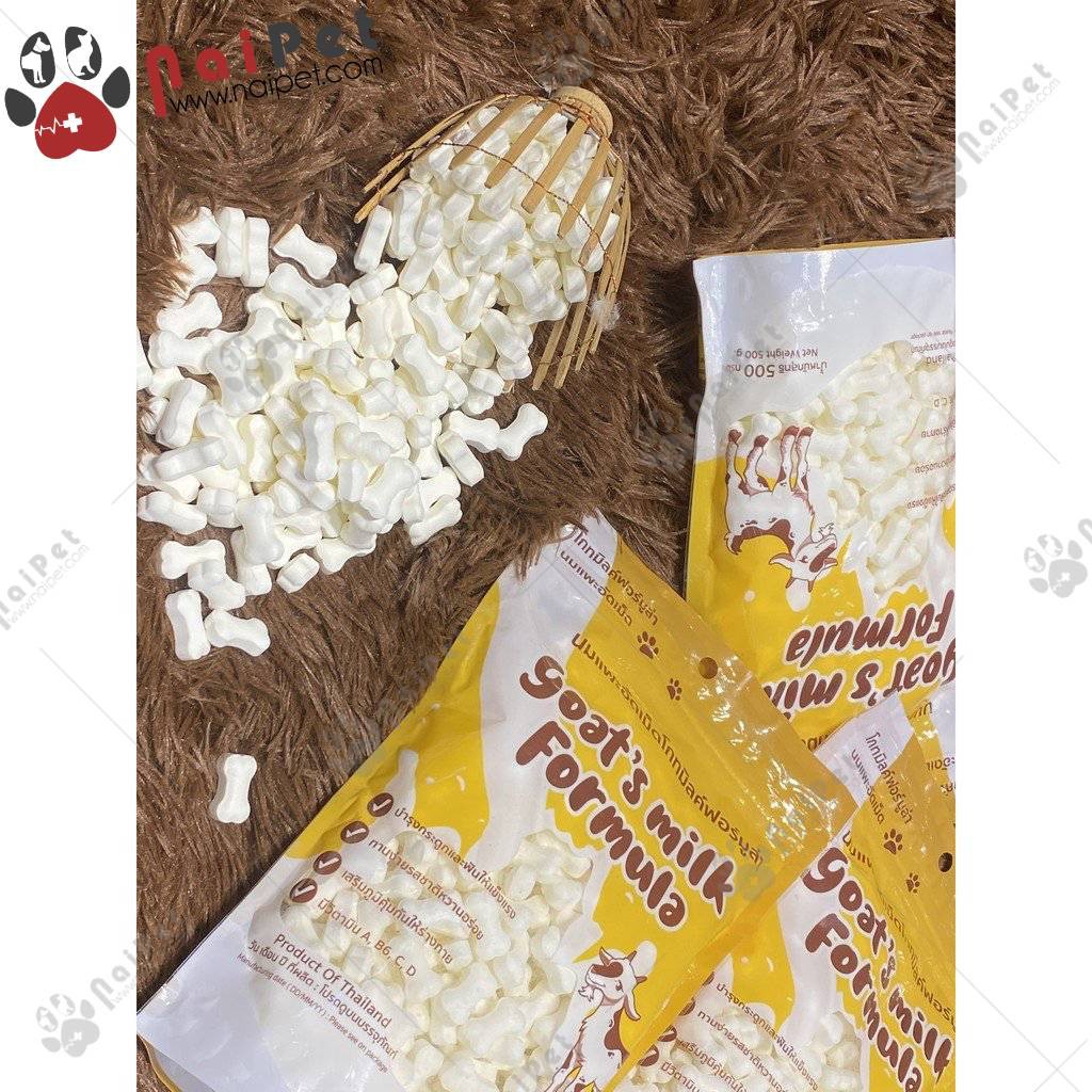 Bánh Thưởng Sữa Dê Bổ Sung Canxi Hình Xương Goat’s Milk Formula Thái Lan 20g