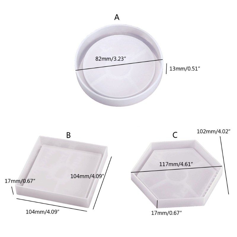 Khuôn Silicone Làm Bánh Hình Tròn / Vuông / Tròn / Lục Giác
