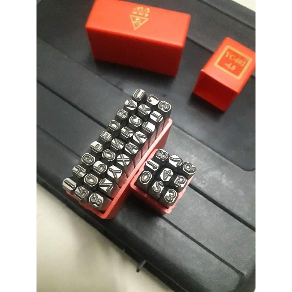 Bộ đục chữ và số 4mm - 5mm - 6mm