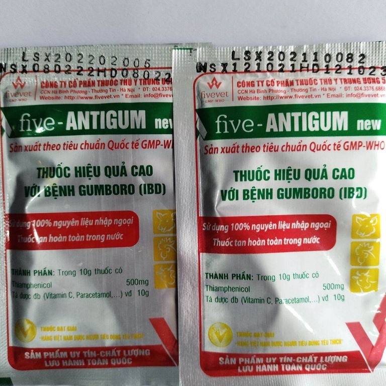 Five ANTI.GUM ha sot, phong va dieu tri benh gumboro