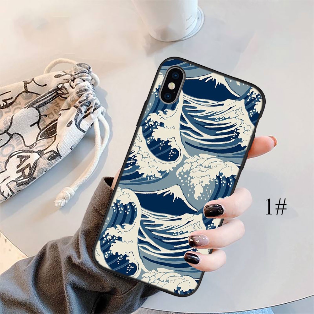 Ốp Điện Thoại In Hình Sóng Biển Nghệ Thuật Nhật Bản Cho Iphone 5 5S 6 6S 7 8 11 Pro Max Plus SE XR IX61