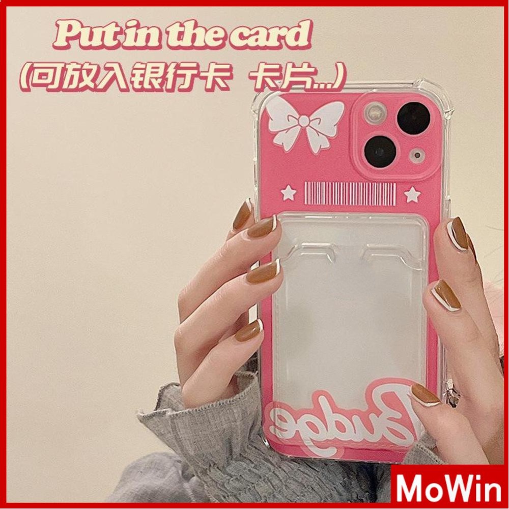 Ốp Điện Thoại Silicon Mềm Trong Suốt Có Ngăn Đựng Thẻ Và Tấm Bảo Vệ Camera Chống Sốc Cho iPhone 13 Pro Max 12 11 7 Plus