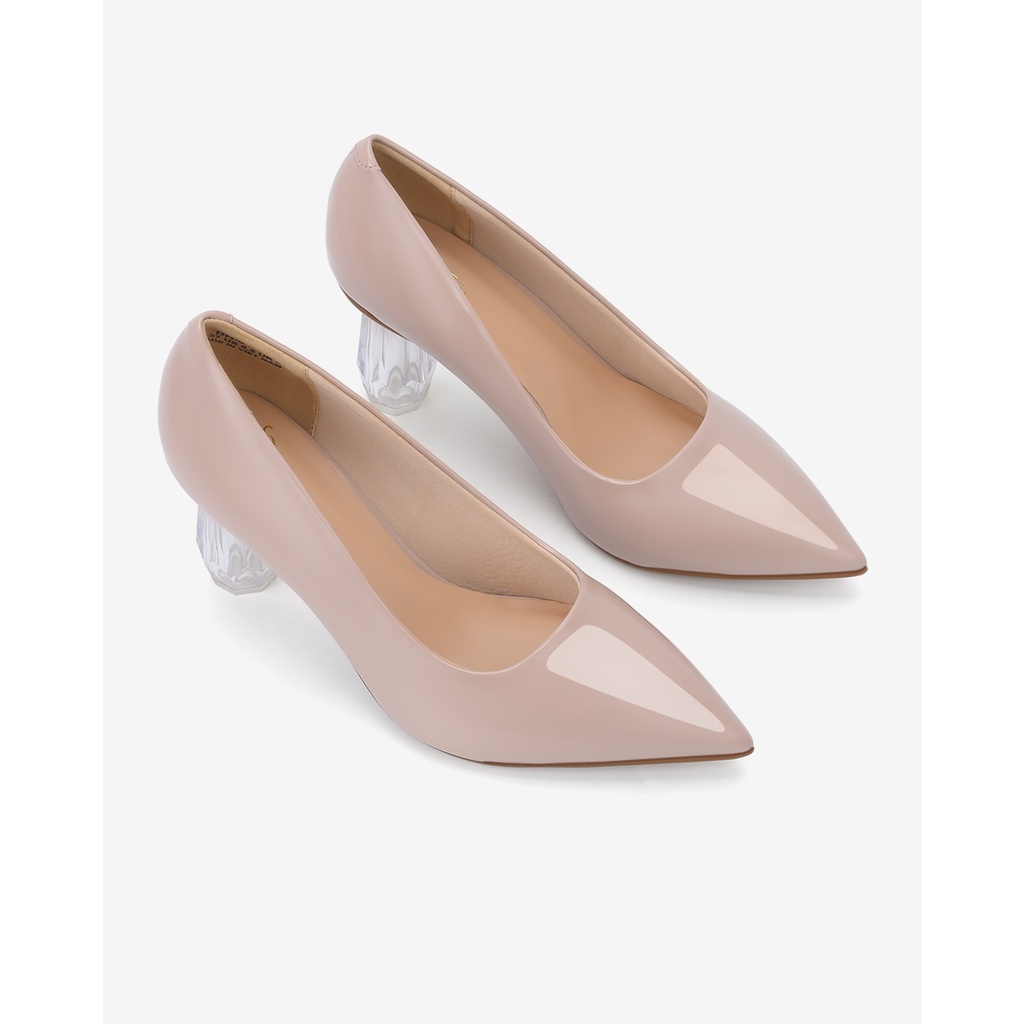 Giày cao gót nữ Đông Hải mũi nhọn kết hợp gót trụ pha lê sang trọng vững chắc cao 7cm  - G81K5