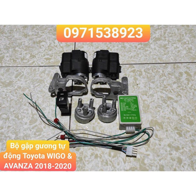 Trọn bộ khung xương và motor gập gương cho TOYOTA WIGO & AVANZA 2018-2020