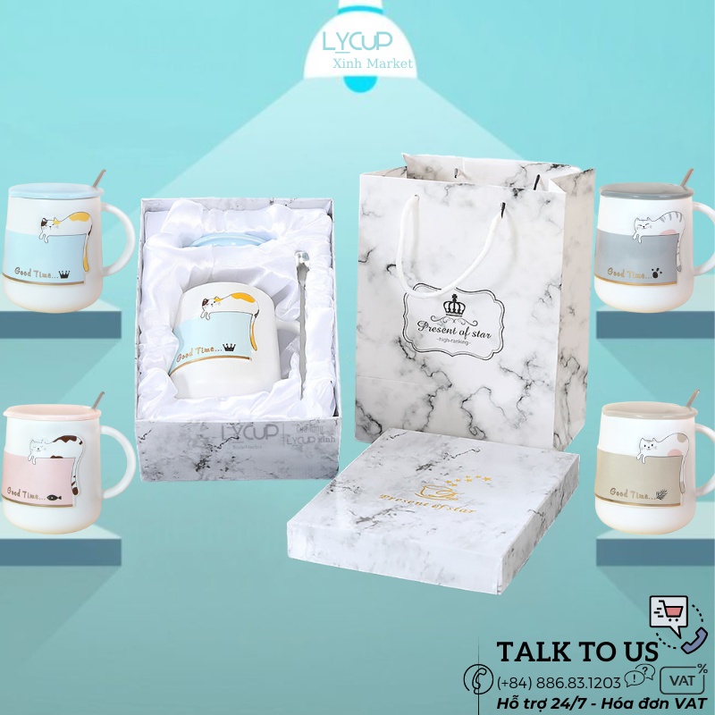 Cốc sứ ly sứ cafe 460ml biểu tượng Starbucks - Good Time