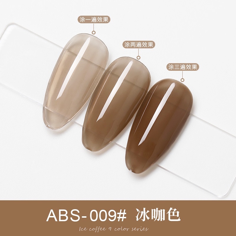 Sơn gel AS THẠCH set 9 chai mã ABS dung tích 15ml