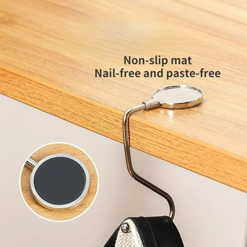 Móc Treo Túi Xách Bằng Thép Không Gỉ Đa Năng Có Thể Gấp Gọn Tiện Dụng