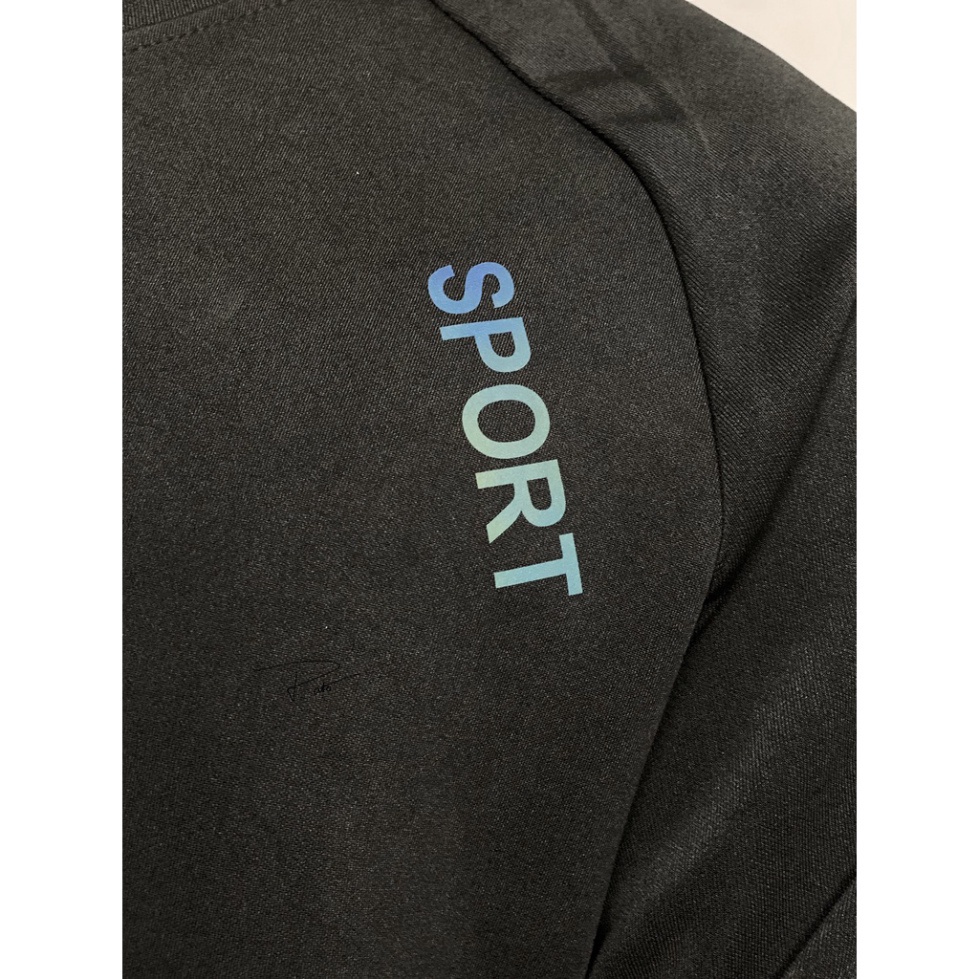 Bộ thể thao nam PATO đồ bộ thu đông logo SPORT phản quang chất liệu nỉ poly form to